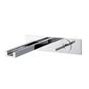 Wall Mounted Basin Faucets Black Bathroom Waterfall Sink Faucets Hot Cold In-wall Mixer Water Tap Brass