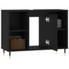 VidaXL Armoire de salle de bain noir 80x33x60 cm bois d'ingénierie 831621