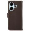For Xiaomi Redmi 13 5G/13 4G Case RFID Blocking Genuine Cow Leather Flip Phone Cover