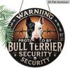 2D Flat 1pc, 8x8 In, Printed Aluminum Metal, Rottweiler Security Round Metal Plaque, Wall Home Room Cottage Decor for Streets, Shops, Garages, Farms