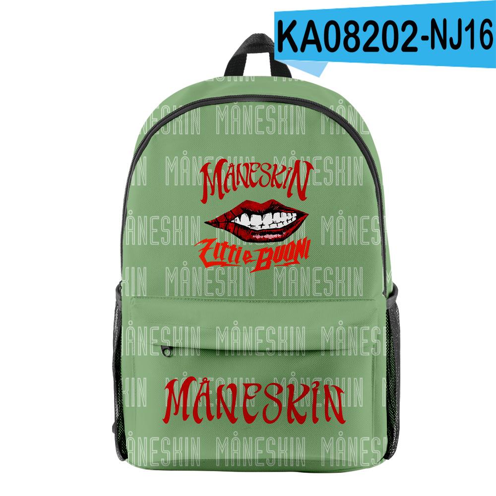 Sac à dos Bookbag Notebook Backpacks Classique Particulier Nouveauté Cool Måneskin pupille Impression 3D Oxford Imperméable Sacs à dos de voyage pour Garçons/Filles
