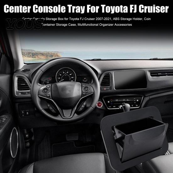 Automotive Interior Storage Box Center Console for Toyota FJ Cruiser 2007-2021, ABS Car Seat Organizer For Holder,Coin Container Case, Multifunctional