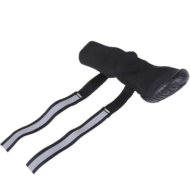 4pcs Set Reflective High Top Dog Boots for Large Dogs Anti Slip Design with Adjustable Closure for Walking In Rain or Snow (XL #02)