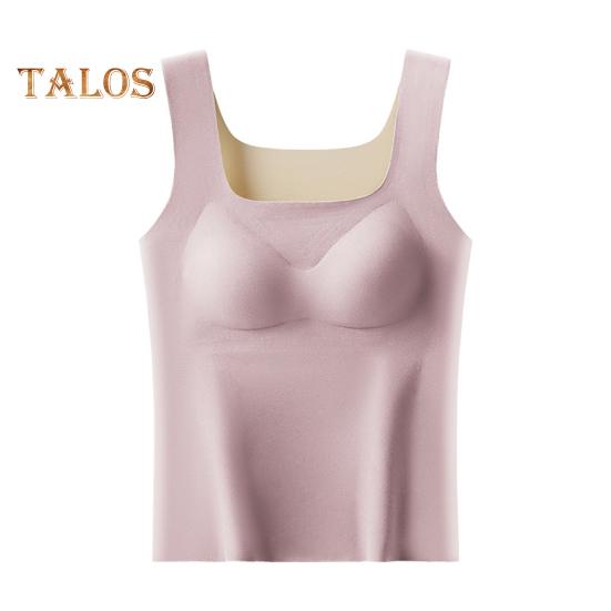 Zimní dámská zateplená vesta s hrudními vycpávkami Bezešvý sametový Rychlý teplotní zámek Vyhřívání Čtvercový výstřih Slim Fit Elastické vnitřní opotřebení Spodní část bez rukávů