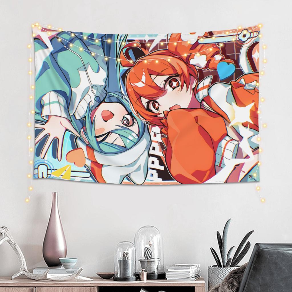 Colorful Anime Girl Tapestry Wall Hanging Blanket Tapestry Home Decor Items Wall Decorations