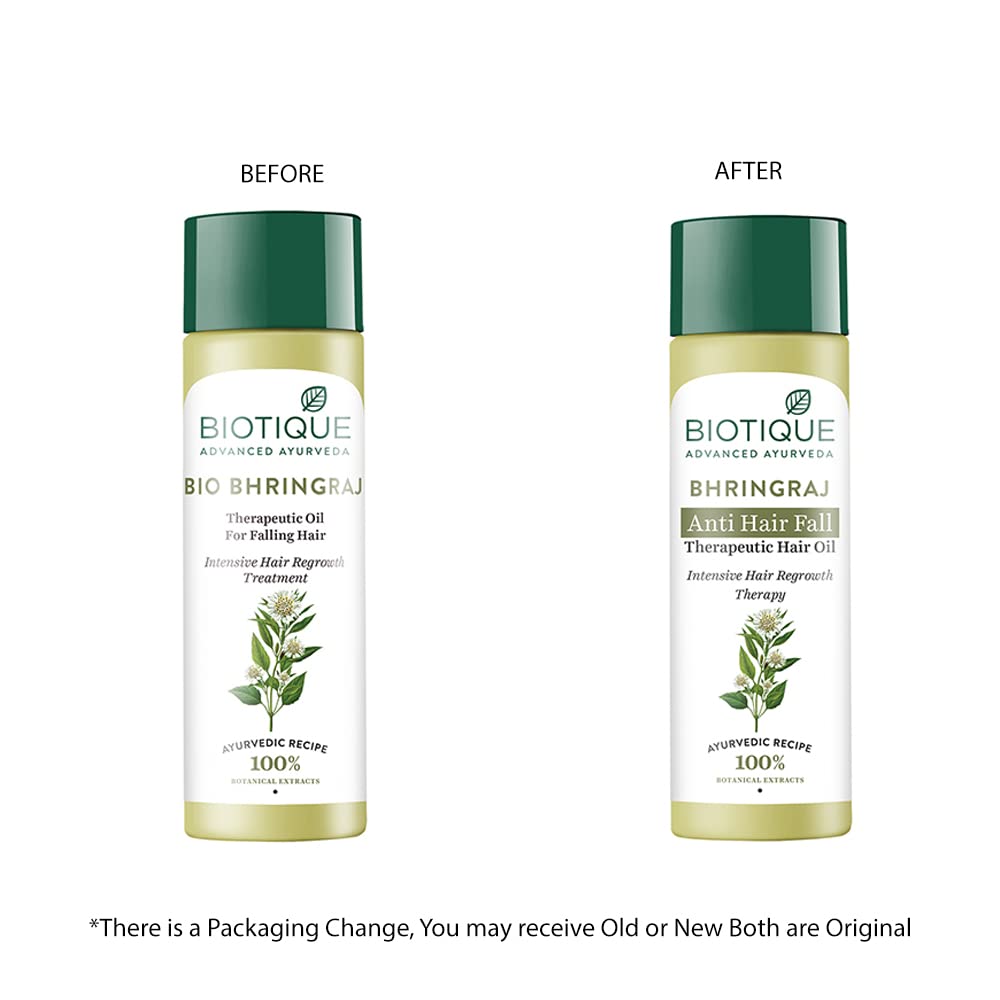 Biotique Bhringraj Hair Oil 200ml – Ayurvedic Treatment for Hair Growth, Anti Hair Fall & Shine