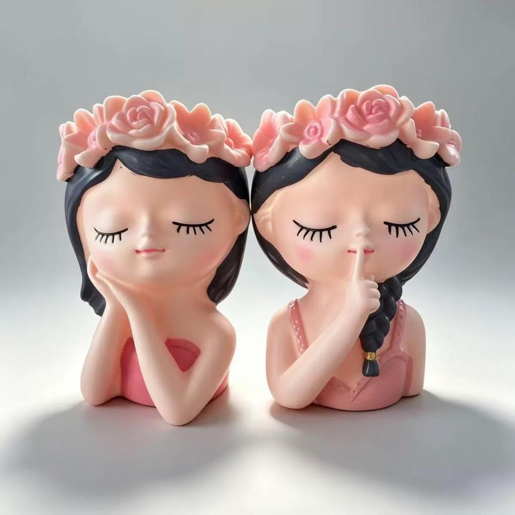 Creative Fairy Girl Succulent Flower Pot Silicone Desk Ornament