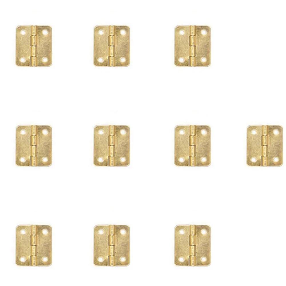 Mini Retro Wooden Box Crafts Dolls Houses with Screws Door Hinges Hardware Cabinet Accessories Jewelry Box Hinges