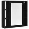 VidaXL Bathroom Mirror Cabinet Black Oak Engineered Wood, Vanity Cabinet with Mirror, Mirror Cabinet, 862228