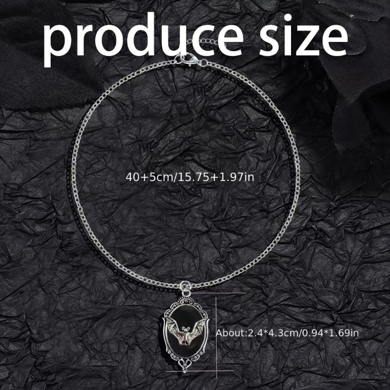 Stylish Gothic Bat Necklace With Sparkling Gem For Women And Men Special Event Pendant Neckchain