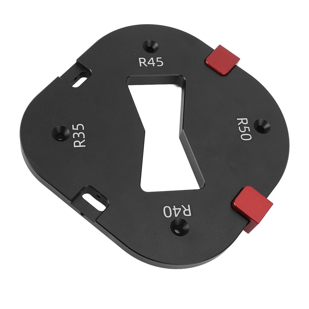Round Corner Template with Locating Block R35 R40 R45 R50 Radius Routing Tool for Woodworking Carving Chamfering