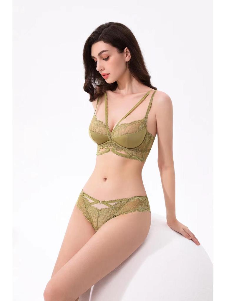 Set Sutien Zodia Dantelă Roșie Ultra-Subțire Franțuzesc: Design Anti-Lăsare pentru Toate Mărimile de Piept