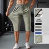 Pantaloni Casual Estivi in Seta di Ghiaccio Elastici Asciugatura Rapida Pantaloni a Sette Quarti Pantaloncini da Uomo