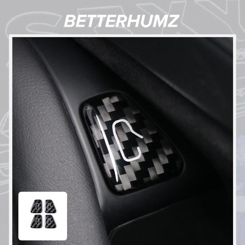 For Tesla 2019- Model 3 Highland 2025 Model Y Juniper Carbon Fiber Car Interior Door Switch Button Trim Stickers Accessories