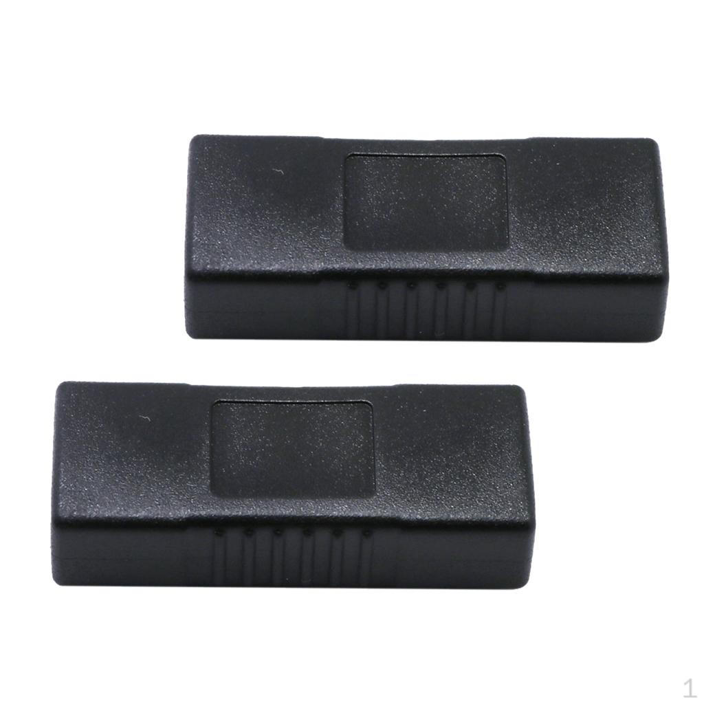 2 Pieces USB 3.0 Coupler Type A Female to Port Joiner Black