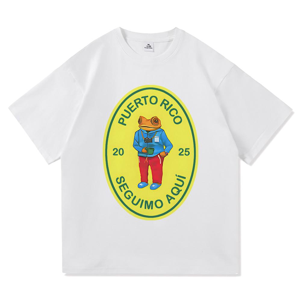 Bad Bunny T Shirt 2025 Fashion Men/Women Vintage Funny Frog Debí Tirar Más Fotos T-Shirt