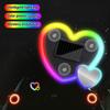 Easy Installation Dual Heart Shape Wireless Car LED Heart Light Suction Cup Solar Powered Soft Illumination Car Neon Light