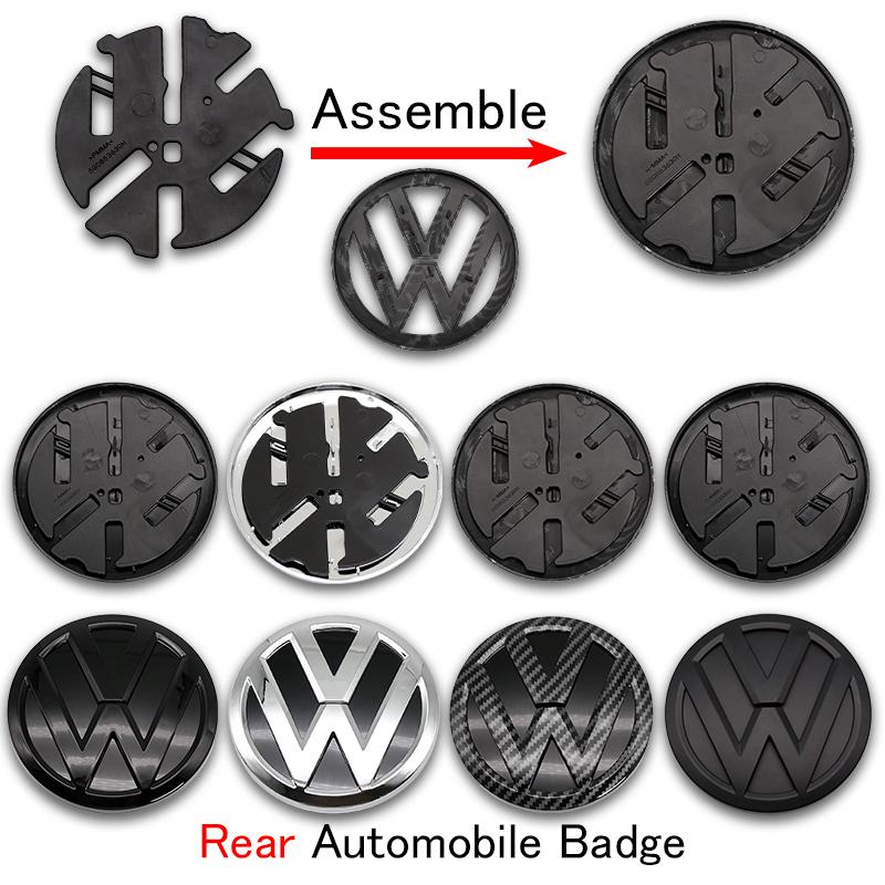 W1611Pc For Volkswagen Polo Car Emblem Logo With VW Polo 2014 2015 2016 2017 2018 Car Logo 122mm Front Bonnet Hood 110mm Rear Trunk