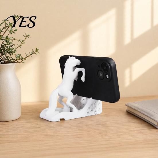 Smooth Line Phone Holder Portable Mobile Holder, 3D Printed Horse-Shaped Design Tablet Stand Stable Stand, Lines Desktop Decoration