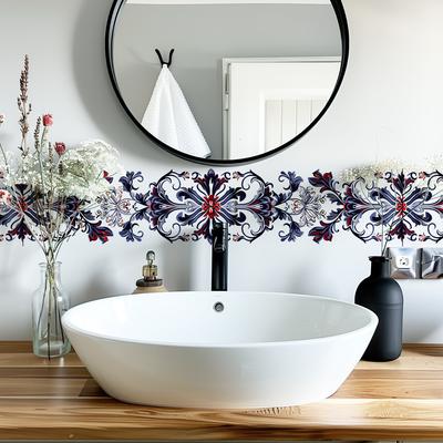 Adesivi Creativi a Motivo per Girovita per Bagno Soggiorno Ingresso Decorazione Parete Domestica