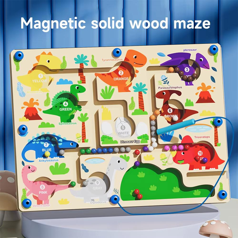 Children Montessori Toy Magnetic Pen Moving Ball Game Color Sorting Counting Board Fine Motor Training Sensory Educational Toys