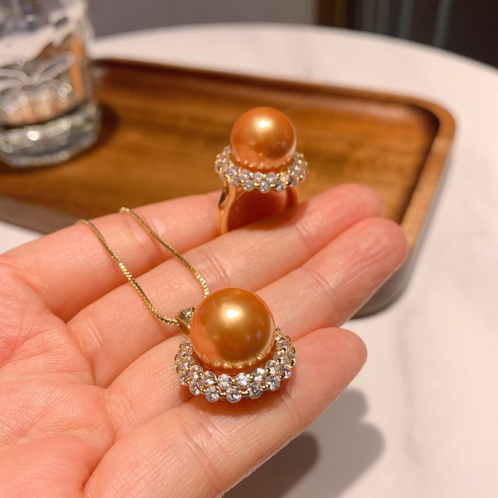 Australian Fritillary Pearl, Set, Pendant, Ring, Women'S