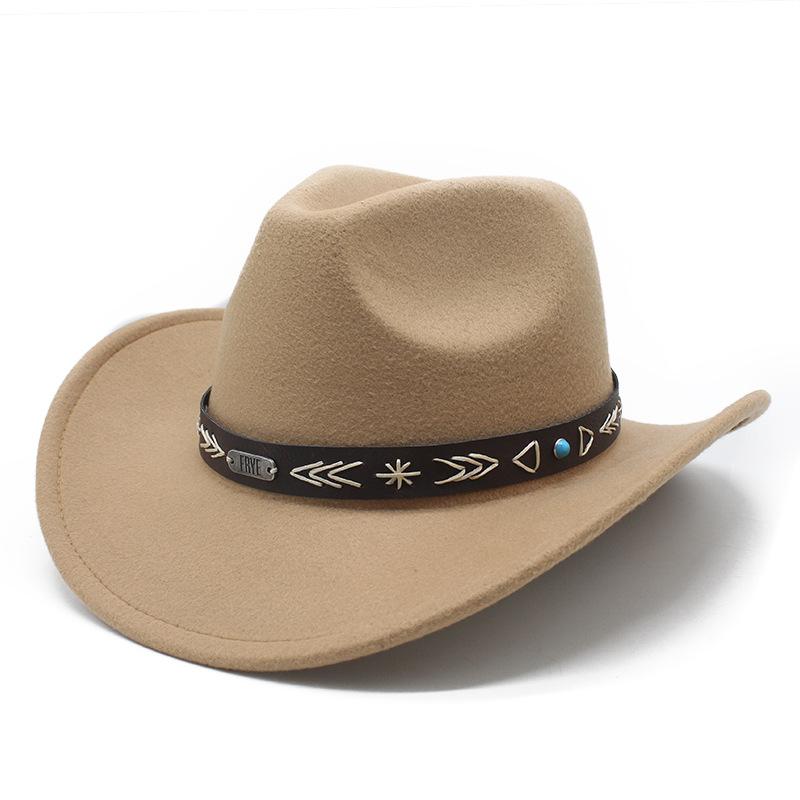 

Tibetan Minority Woolen Western Cowboy Top Hat Men S And Women S Couple Hat M（56-59cm） верблюд