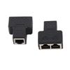 2PCS 3.5MM Male 3‑channel Network RJ45 8‑core Jack Splitter Adapter POE Network Distributor