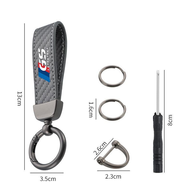 2026 Hot High-Grade Leather Motorcycle Keychain Keyring Pendant Buckle Key Holder Accessories For BMW R1250GS R1250 Adventure R1200 GS LC GK3