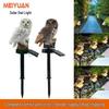 Solar Owl Resin Lamp for Outdoor Garden and Courtyard Décor