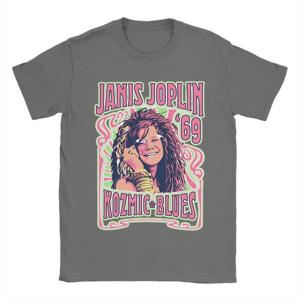 Summer Janis Joplin Live In Concert Fashion TShirts  Cotton Tee Shirt for Couple Y2K Classic Plus Size Short Sleeve Top Tees