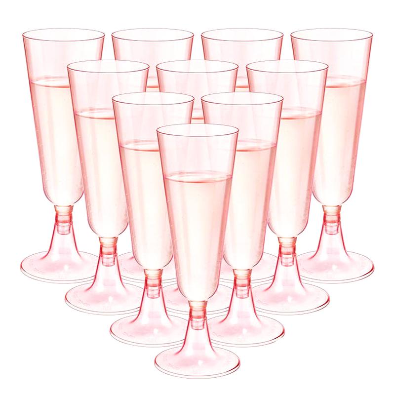 150Lm Plastic Champagne Flutes Disposable Sparkling Champagne Bar Cups Clear Toasting Glasses For Weddings Cocktail Event