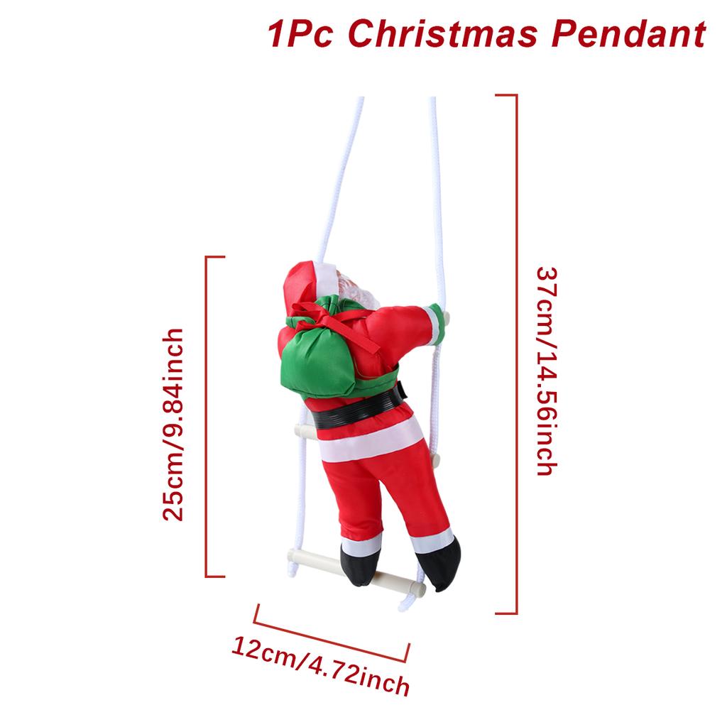 Santa Claus Climbing Ladder Pendant Merry Christmas Decoration For Home 2025 Navidad Cristmas Tree Ornament 2026 New Year Gift