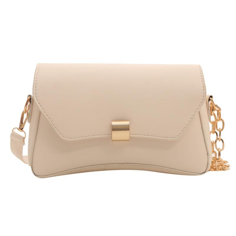 Summer 2024 Fashionable Chain Shoulder Bag With Lock Buckle Small Square Bag