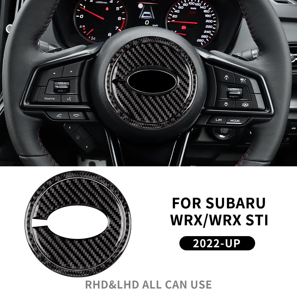 Real Carbon Fiber Sticker For Subaru WRX/ WRX STI 2025 2025 2025 Car Steering Wheel Center Black Red Interior Trim Accessories