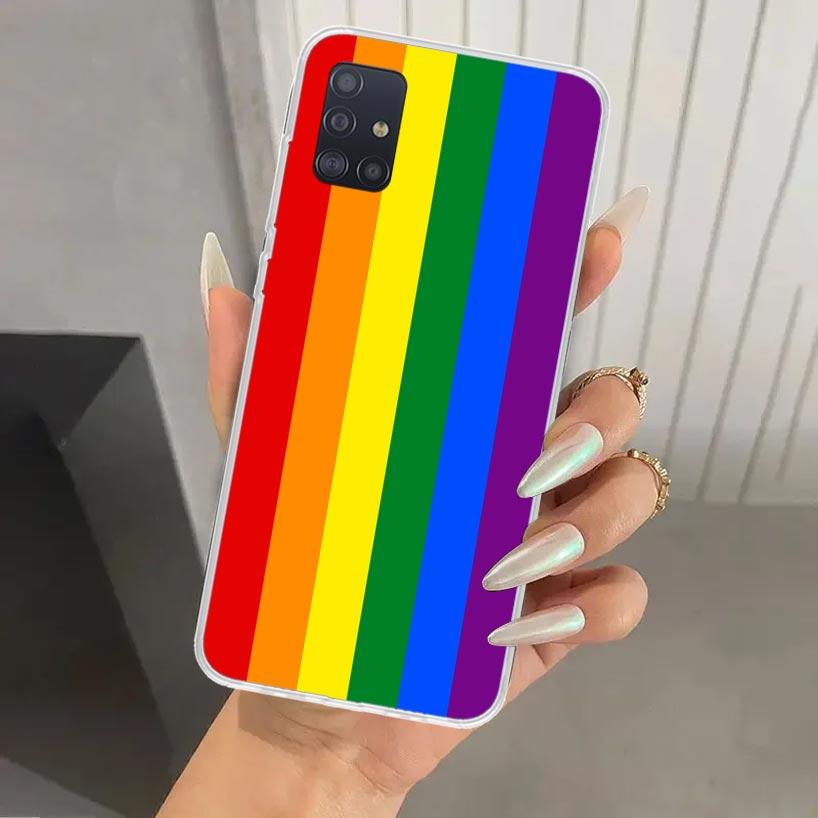 Love Is Love LGBT Rainbow Phone Case for Samsung Galaxy A52 A32 A22 A12 A02S A50S A30S A10S Note 20 Ultra 10 Plus S10 A31 A20 A7