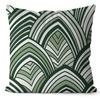 Green Plant Pillow Cover Geometric Cushion Home Bedside Sofa Cushion Cover