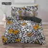 Soft Butterfly Bedding Set Microfiber Leopard Print Background Duvet Cover Set For Adult Bedroom Decor As Greetings and Presents