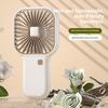 Portable Handheld Fan with Ice Cooling 6 Gear Wind Mini Personal Fans with Detachable Base Lightweight Rechargeable Quiet Fan for Office Travel