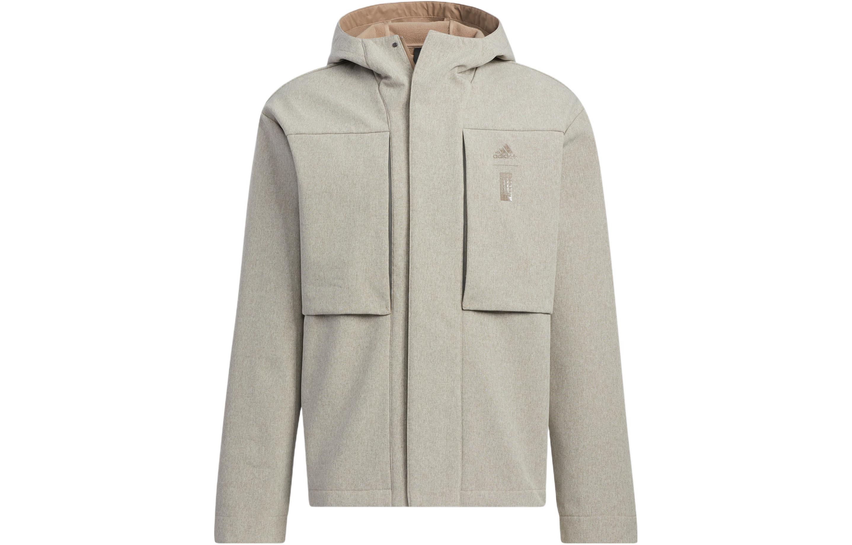 Adidas Jackets Men s Gray Hooded Moderate Other HN8977 S