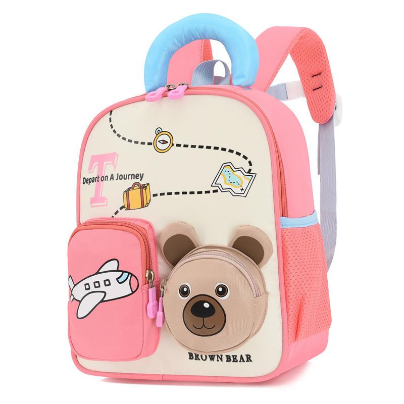 Animal Bear Print Backpack With Lightweight Oxford Fabric Schoolbag Gift Kids