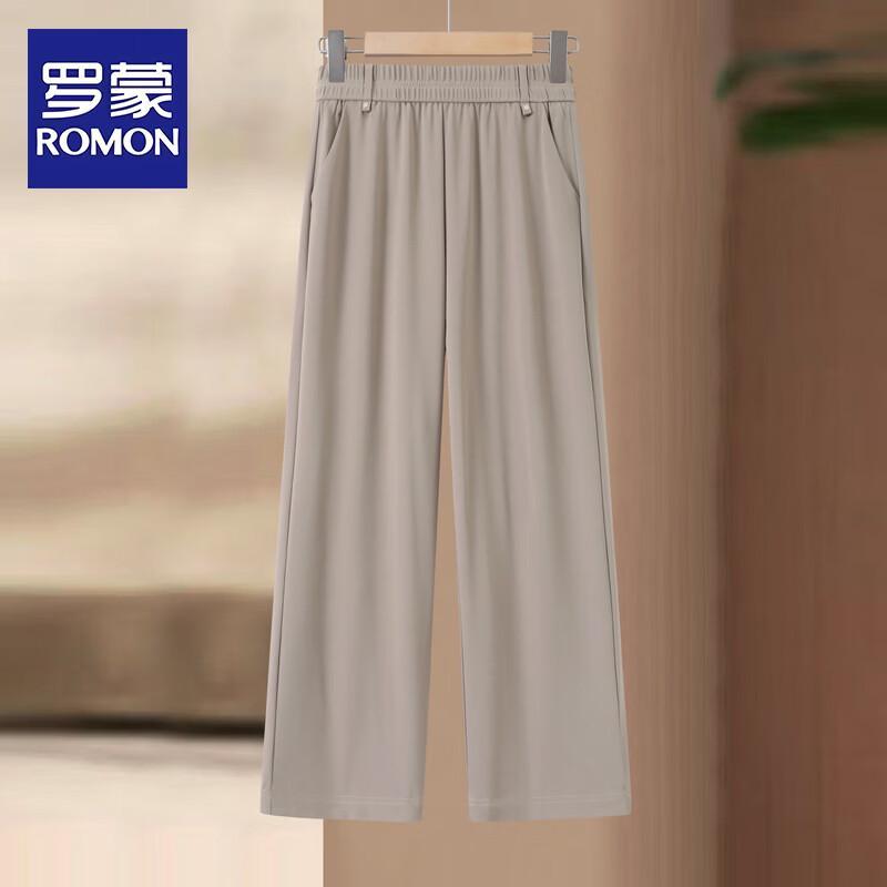 ROMON Women s Elastic Waist Straight-Leg Pants 2XL