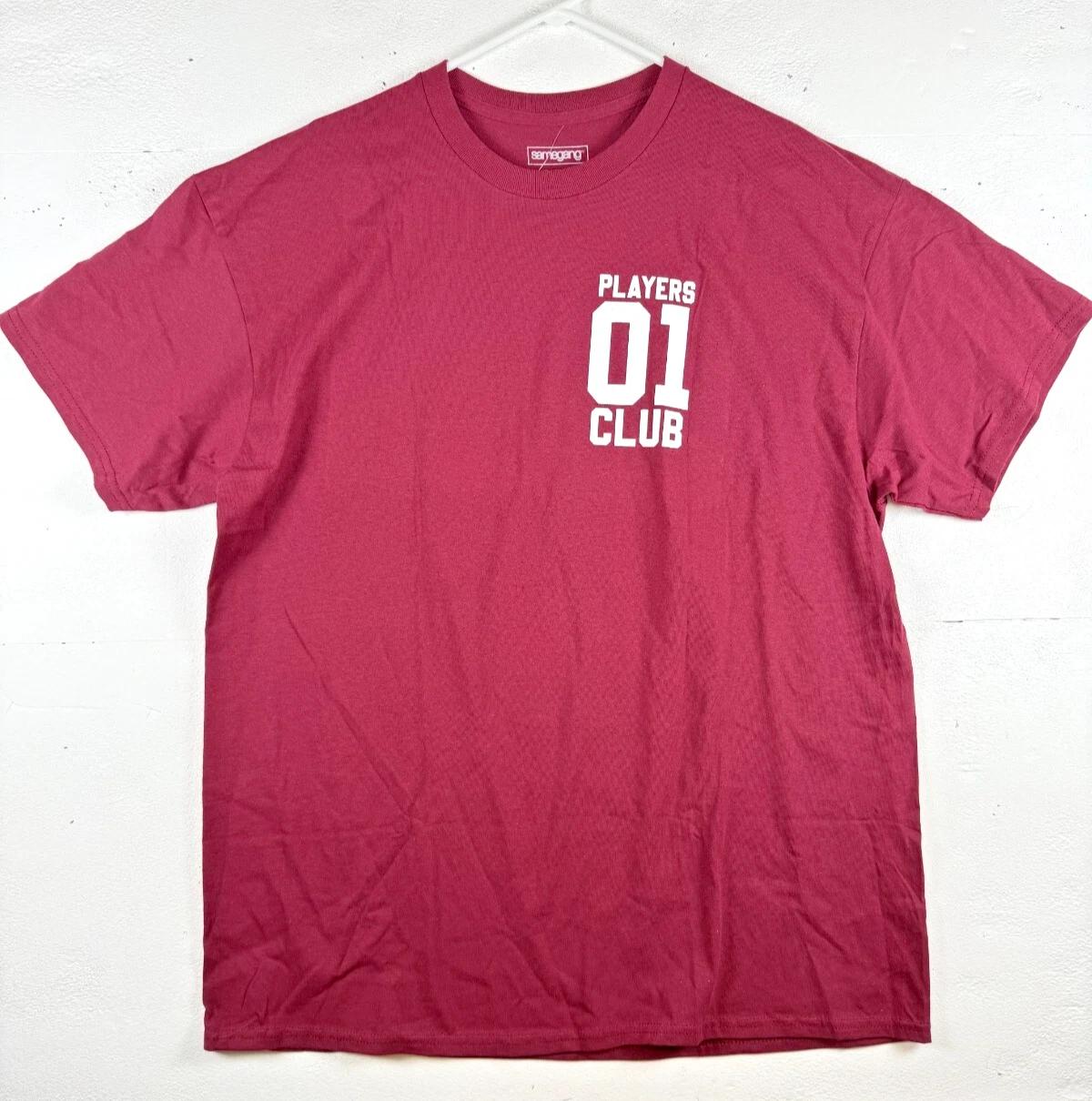 

Size XL - Samegang Players Club 01 Flowers Logo Graphic 100% Cotton T-shirt Mens Tees Top Burgundy L
