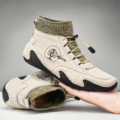 Fashion Men's Boots Leather Boots Men Autumn Winter Snow Casual Shoes Men's Outdoor Light Ankle Antislip Warm Zapatos