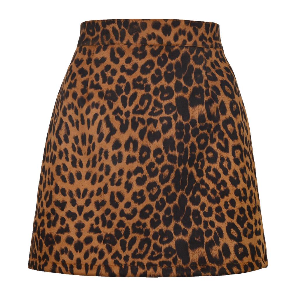 2025 Women's Suede Plush High-Waisted A-line Skirt with Zipper - Autumn/Winter Hip-Hugging Solid Color Skirt.