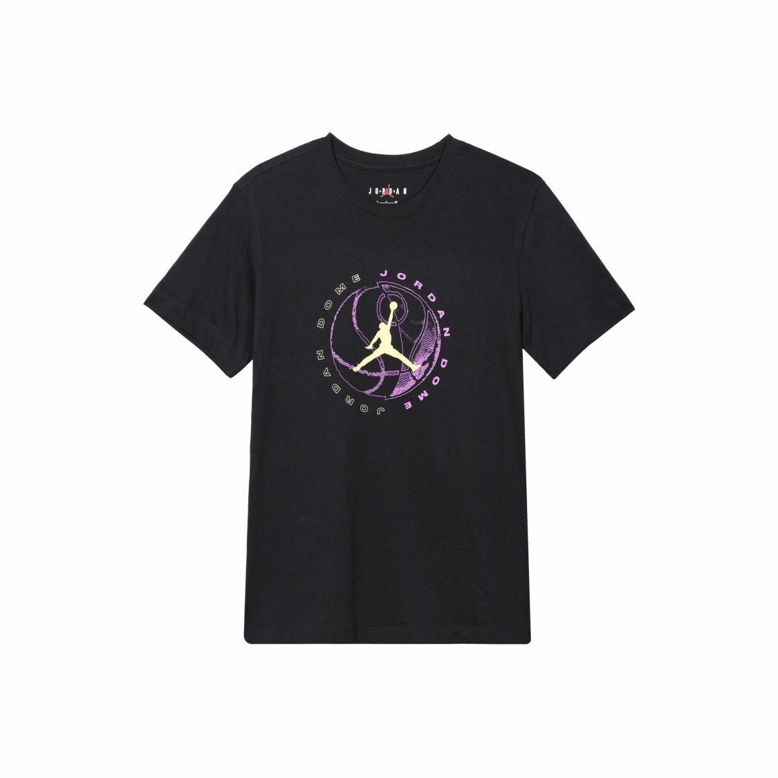 Nike  Logo Print Crew Neck Casual Short-Sleeve T-Shirt for Men, Black M