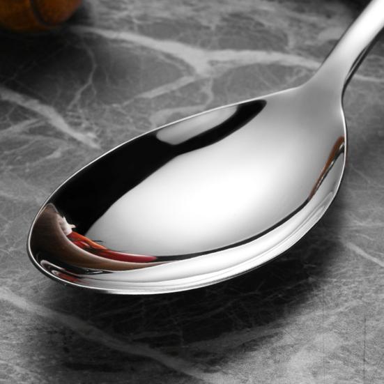 Stainless Steel Serving Spoon Elegant Buffet Utensil Heavy-Duty Slotted Spoon for Serving Commercial Grade Restaurant Kitchen Scoop