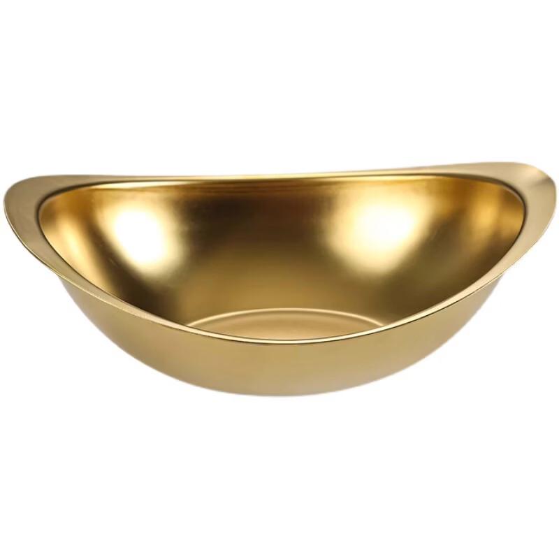 Korean Style Stainless Steel Yuanbao Serving Bowl