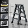 Heavy-Duty Aluminum Folding Ladder: Indoor/Outdoor Telescopic, Double-Sided, Portable.