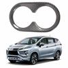 Car Carbon Fiber ABS Cup Holder Panel Cover Trim Fit for Xpander